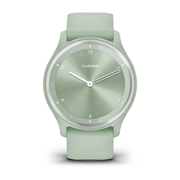 Garmin Vivomove Sport - 40 мм | Cool Mint Case and Silicone Band with Silver Accents