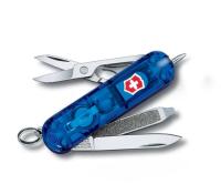 Нож-брелок Victorinox Classic Signature Lite, 58 мм, 7 функций, полупрозрачный синий 0.6226.T2 от прозводителя Victorinox