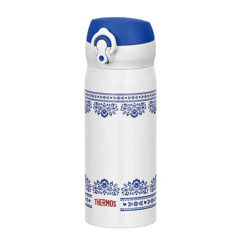 Термокружка Thermos JNL-402-BLWH SS (0,4 литра), бело-синяя 319562 от прозводителя Thermos