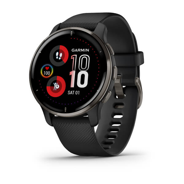 Garmin Venu 2 Plus черные с серым безелем и силиконовым ремешком 010-02496-11 от прозводителя Garmin