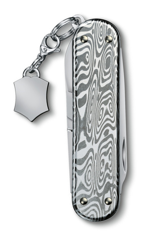 Нож-брелок Victorinox Classic Brilliant Damast, 58 мм, 5 функций, серебристый 0.6221.34 от прозводителя Victorinox