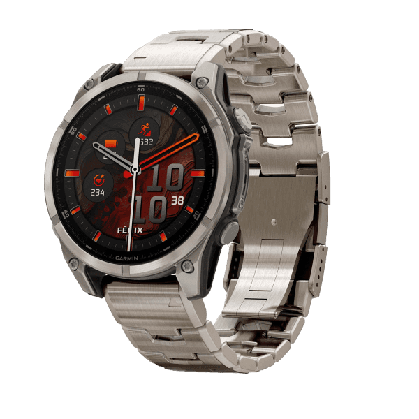 Garmin Fenix 8 - 47 мм, AMOLED Sapphire, Titanium, светло-серый, титановый ремешок 010-02904-40 от прозводителя Garmin