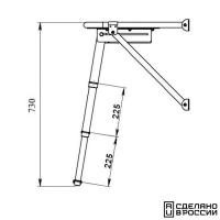 Платформа кормовая с трапом 3 ступени черные 040203BT от прозводителя Техномарин
