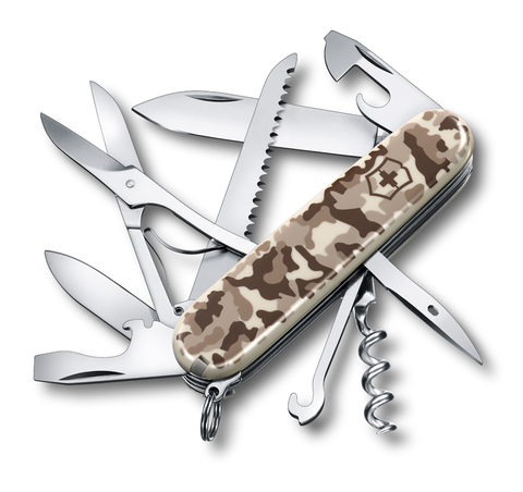 Нож Victorinox Huntsman, 91 мм, 15 функций, бежевый камуфляжный 1.3713.941 от прозводителя Victorinox