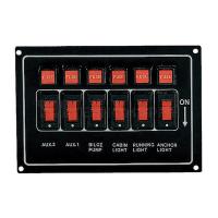 Панель переключателей 6шт горизонтальная черная из алюминия C91317 от прозводителя Easterner