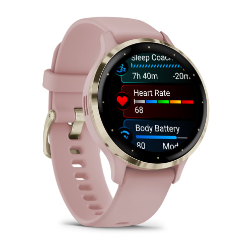 Garmin Venu 3S розовые с золотистым безелем 010-02785-03 от прозводителя Garmin
