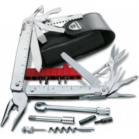 Мультитул Victorinox SwissTool X Plus Ratchet, 115 мм, 40 функций, кожаный чехол 3.0339.L от прозводителя Victorinox