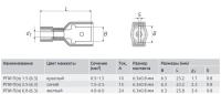 Разъем плоский нейлон 1.5-7-0.8 (папа) (100 шт) РПИ-П(н) 1.5-(6.3) от прозводителя КВТ