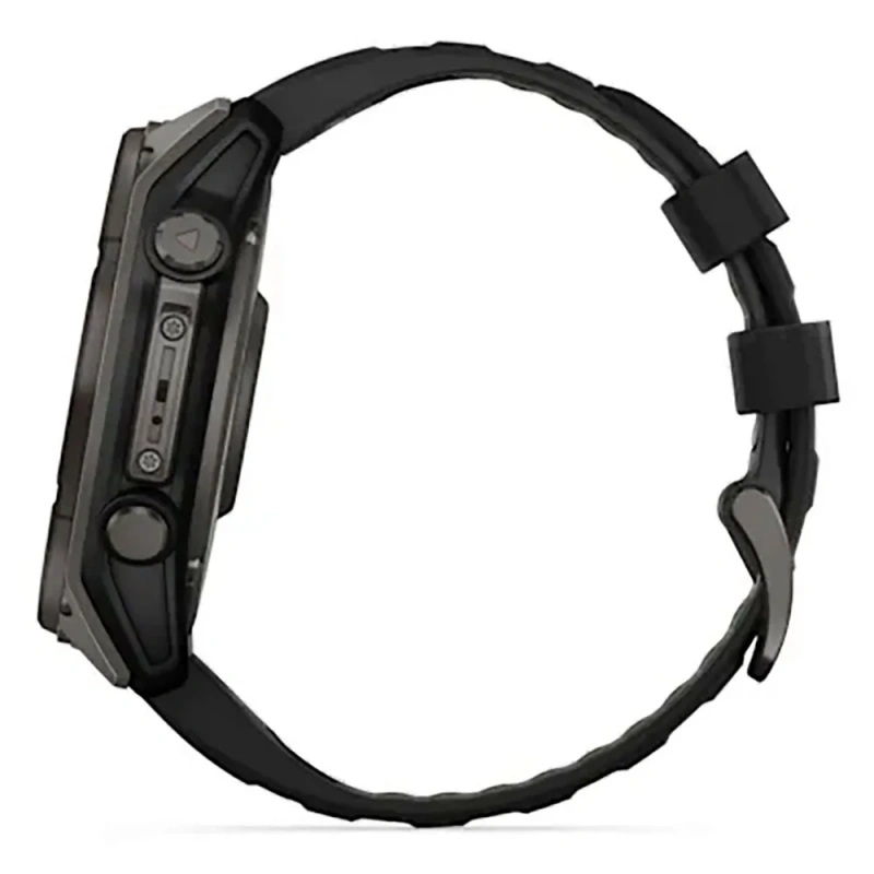 Garmin Fenix 8 - 51 мм SOLAR | SAPPHIRE | Carbon grey DLC titanium with Black/pebble grey silicone band
