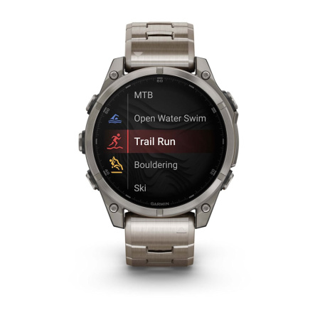 Garmin Fenix 8 - 47 мм AMOLED | SAPPHIRE | Titanium with Vented titanium bracelet