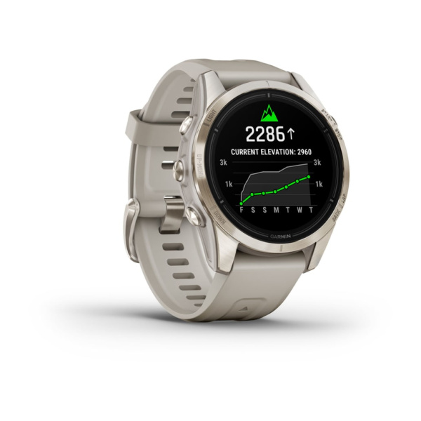 Garmin epix Pro (Gen 2) Sapphire Edition 42 мм, золотистый корпус со светло-песочным ремешком 010-02802-11 от прозводителя Garmin