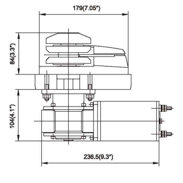 Лебедка якорная серии-C Heavy Duty Style (без барабана) 900Вт, 12В, цепь 6 мм/веревка 12 мм C912-6MM от прозводителя Bada