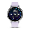 Garmin Venu 4 - 41 мм | Silver with Periwinkle Silicone Band