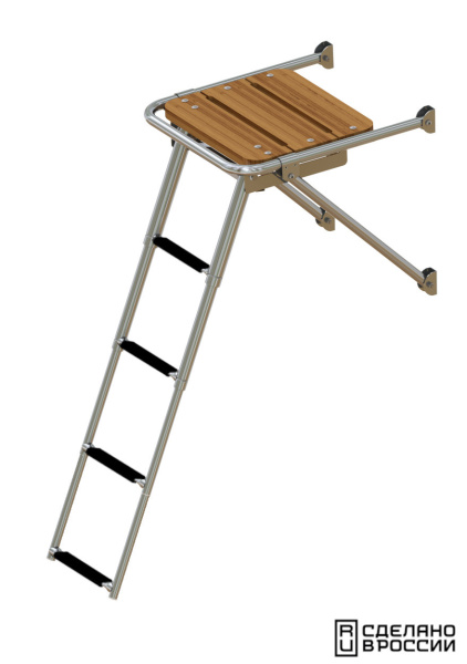 Платформа кормовая с трапом 4 ступени черные 040204BT от прозводителя Техномарин