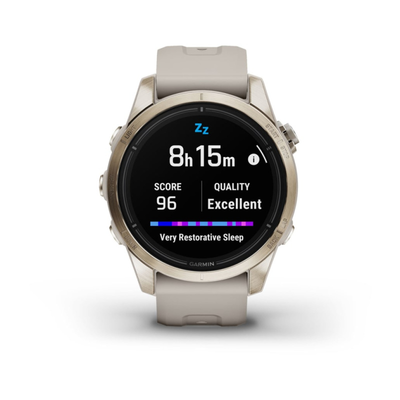 Garmin Epix Pro (Gen 2) - 42 мм SAPPHIRE | Soft Gold with Light Sand Band