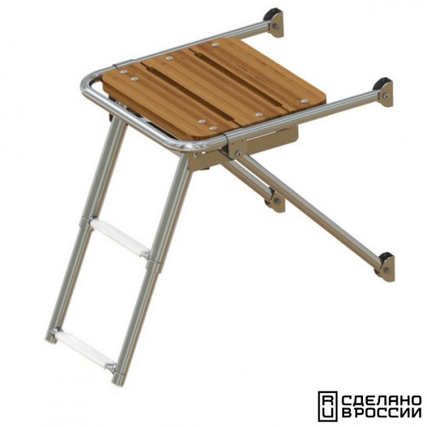 Платформа кормовая с трапом 2 ступени белые 040202WT от прозводителя Техномарин