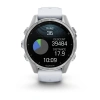 Garmin Fenix 8 - 43 мм AMOLED | Silver with Whitestone silicone band