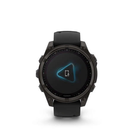 Garmin Fenix 8 - 47 мм SOLAR | SAPPHIRE | Carbon grey DLC titanium with Black/pebble grey silicone band