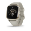 Garmin Venu Sq 2 - 40 мм Music | Премиум-функции | Cream Gold Aluminium Bezel with French Grey Case and Silicone Band
