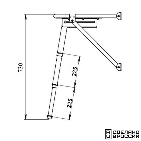 Платформа кормовая с трапом 3 ступени серые 040203GT от прозводителя Техномарин