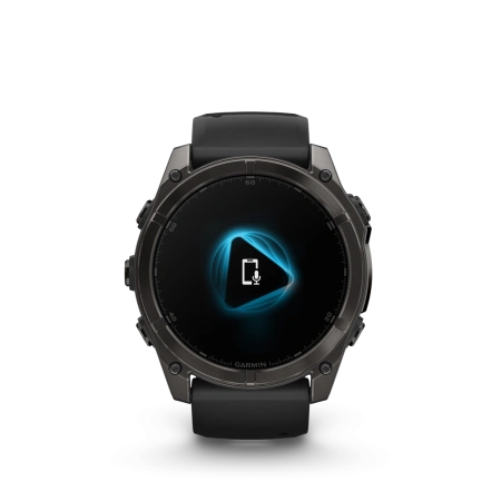 Garmin Fenix 8 - 51 мм AMOLED | SAPPHIRE | Carbon grey DLC with Black/pebble grey silicone band