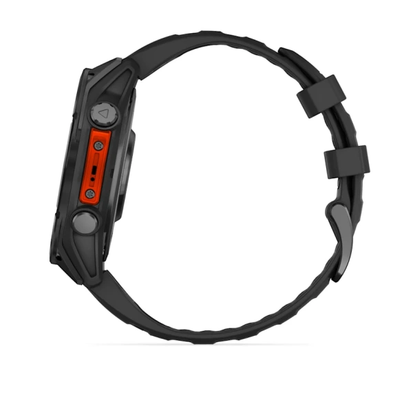 Garmin Fenix ​​8 — 47 мм AMOLED — серо-серый с черным силиконовым ремешком 010-02904-00 от прозводителя Garmin