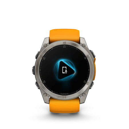 Garmin Fenix 8 - 51 мм AMOLED | SAPPHIRE | Titanium with Spark orange/graphite silicone band