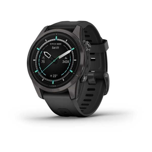 Garmin epix Pro (Gen 2) Sapphire Edition 42 мм, титановый, угольно-серый, DLC, черный ремешок 010-02802-15 от прозводителя Garmin