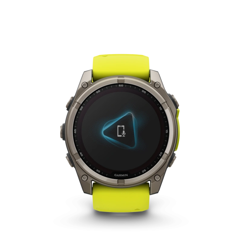 Garmin Fenix 8 - 51 мм SOLAR | SAPPHIRE | Titanium with Amp yellow/graphite silicone band