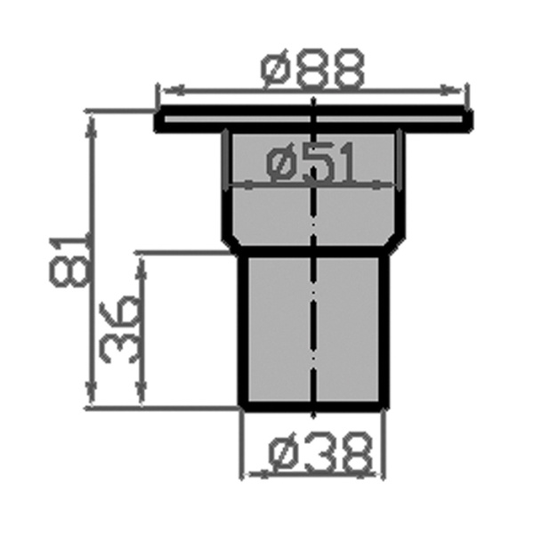 Горловина заливная 38мм сталь 008811 от прозводителя Homer
