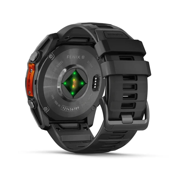 Garmin Fenix ​​8 — AMOLED 51 мм — серо-серый с черным силиконовым ремешком 010-02905-00 от прозводителя Garmin