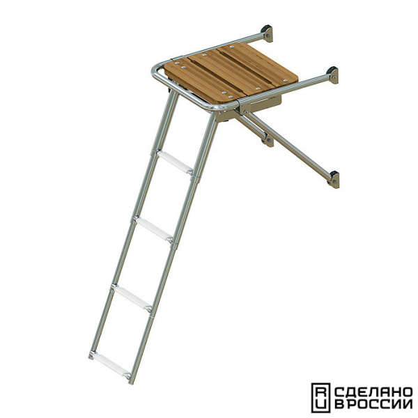 Платформа кормовая с трапом 4 ступени белые 040204WT от прозводителя Техномарин