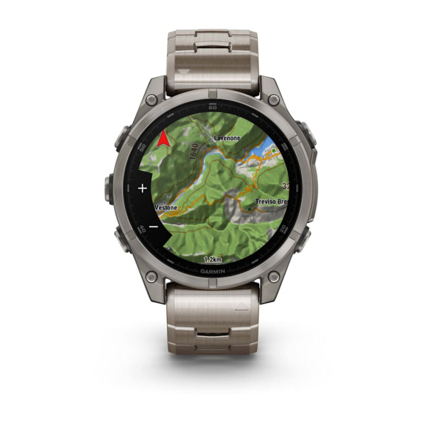 Garmin Fenix 8 - 47 мм, AMOLED Sapphire, Titanium, светло-серый, титановый ремешок 010-02904-40 от прозводителя Garmin