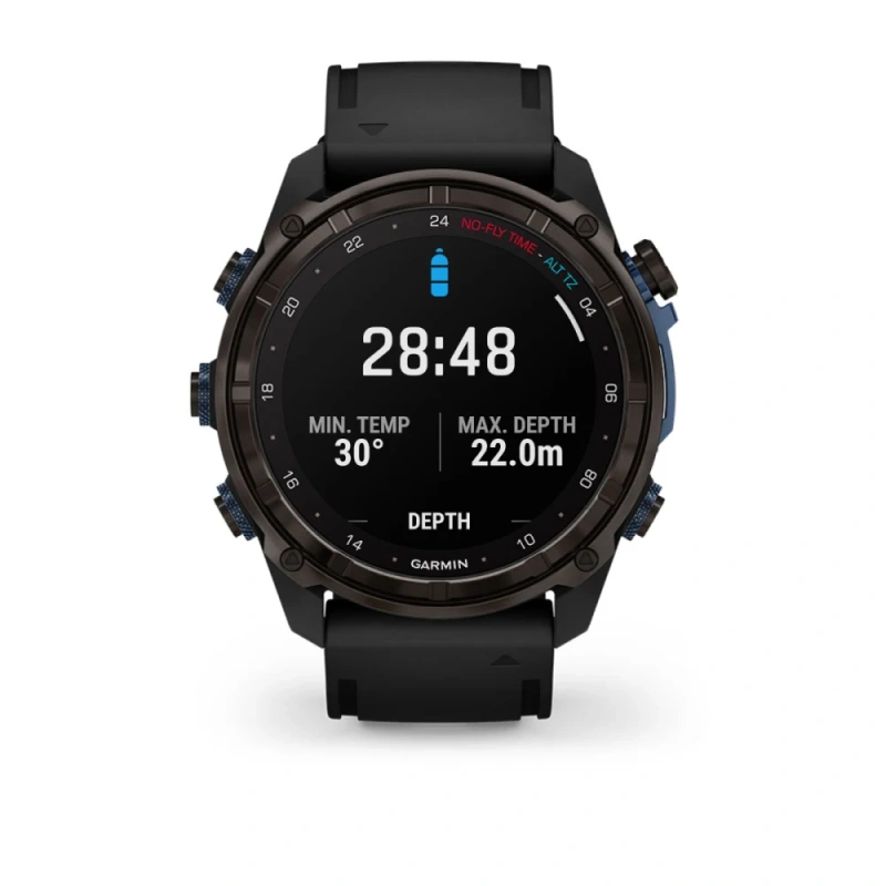 Garmin Descent Mk3i - 51 мм | Carbon grey DLC black silicone band
