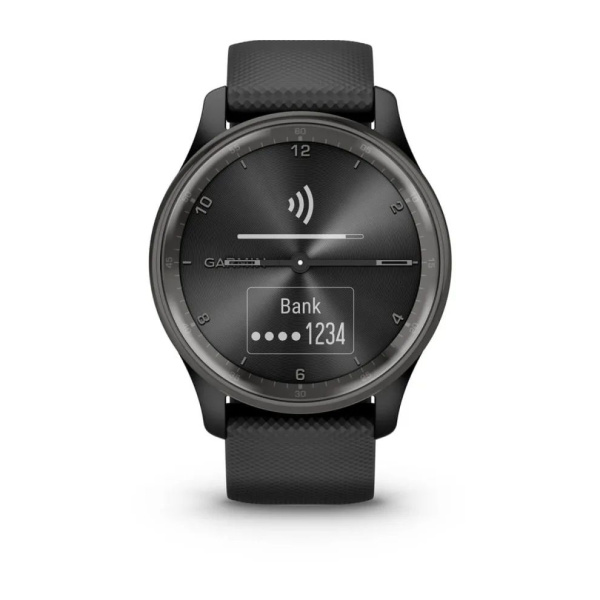 Garmin vivomove Trend с безелем серого цвета с черным корпусом и силиконовым ремешком 010-02665-00 от прозводителя Garmin