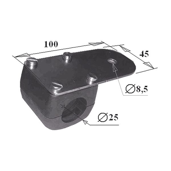 Держатель антенны под трубу 25мм 040526T от прозводителя Техномарин