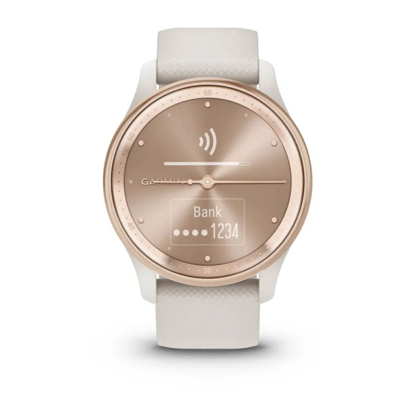 Garmin vivomove Trend с безелем персикового цвета с корпусом цвета слоновой кости и силиконовым ремешком 010-02665-01 от прозводителя Garmin
