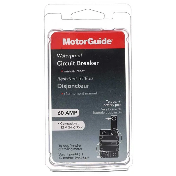 MotorGuide Manual Reset Breaker, 60-amp 8M0064076 от прозводителя MotorGuide MotorGuide Manual Reset Breaker, 60-amp 8M0064076 от прозводителя MotorGuide